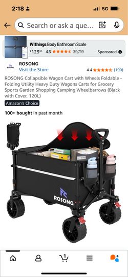 Amazing deal Like New Rosong collapsing wagon on wheels 🛞