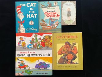 Children’s Book Lot (6): Cat in the Hat, Dr. Doolittle, Scarry