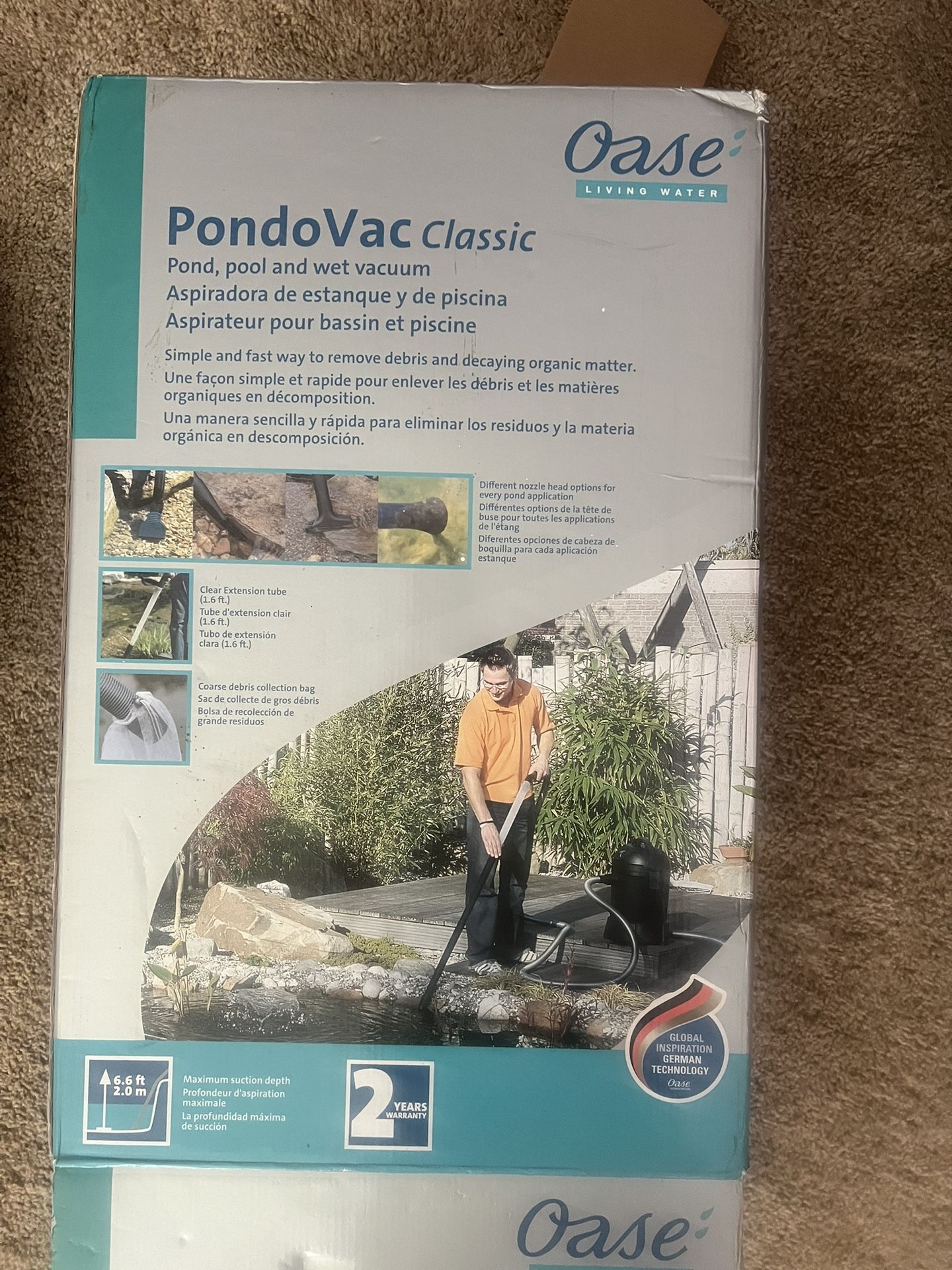 NEW! Pondovac Classic by Oase Pond/water Feature Vacuum