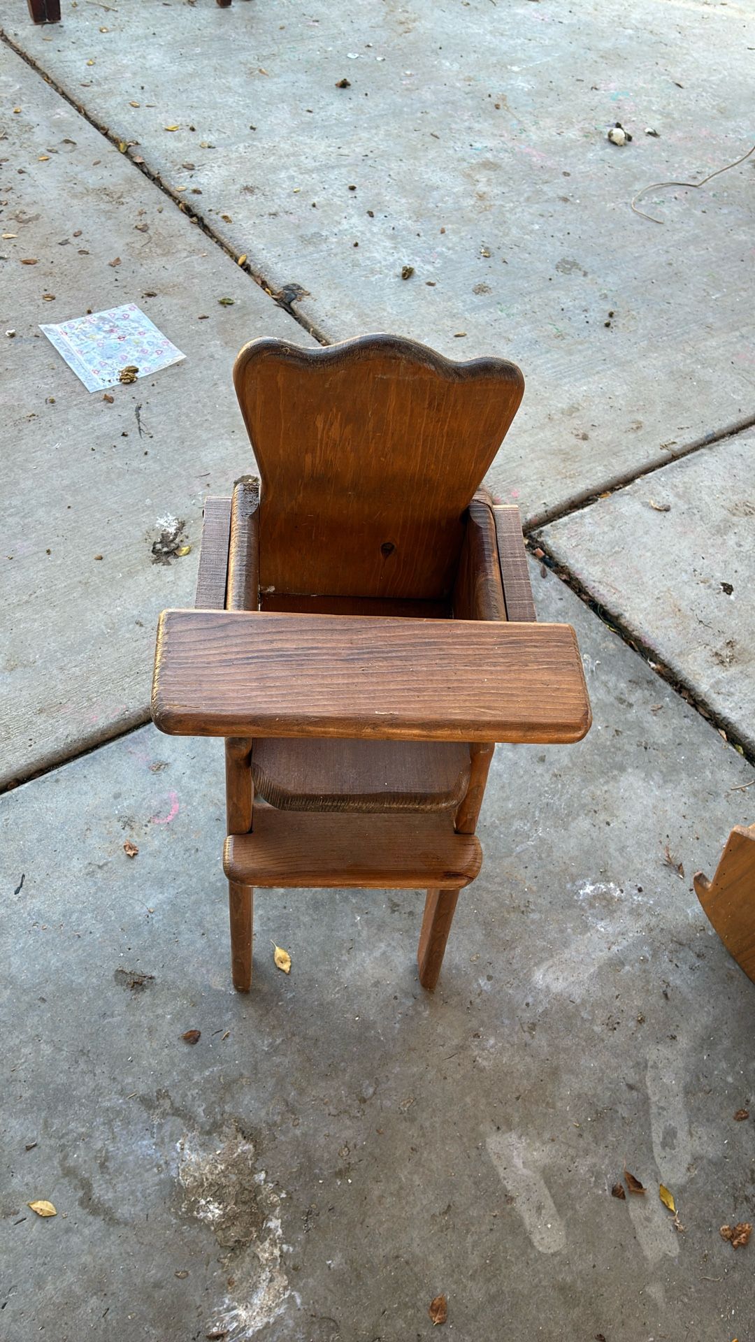 Heart shape, doll furniture made out of wood vintage