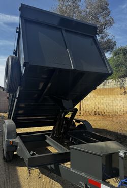 New 12ft Long HEAVY DUTY Scissor Lift Hydraulic Dump Trailer Fully Loaded 💠