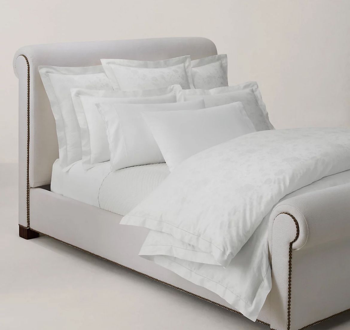 Ralph Lauren Organic Cotton Bethany Jacquard Full Queen Duvet Cover