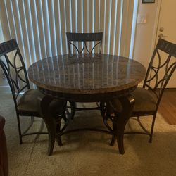 Marble Table With Chairs 