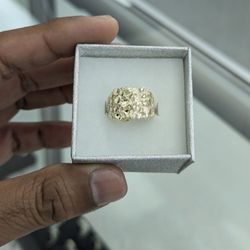 Real Gold Nugget Ring 10KT
