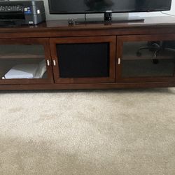 TV Console & Wood Cabinet, Sold Together or Seperate