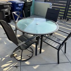 Black Patio Table Set 