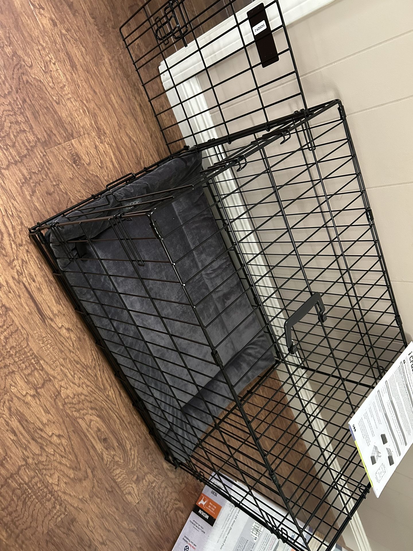 New Dog Crate, And New Crate-Dog Pad.