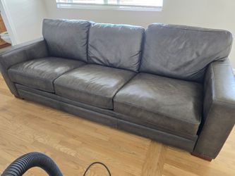 Black leather couch