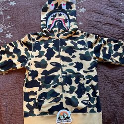 Yellow Camo Male Hoodie