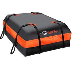 MeeFar Car Roof Bag XBEEK Rooftop top Cargo Carrier Bag Waterproof 15 Cubic feet for All Cars with/Without Rack, Includes Anti-Slip Mat, 8 Reinforced 