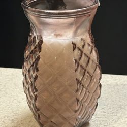 White Wood Wick Candle In A Vase