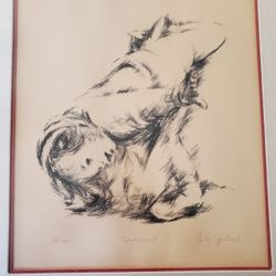 Somersault Signed Lithograph In Matted Frame Alexander Dobson 