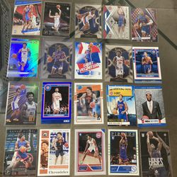 20 card NBA basketball Pistons Cade Cunningham rc Prizm Select Hoops etc All cards are In good condition near mint to mint - gem. .
