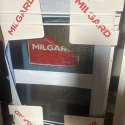 35.5 X 23.5 New Construction Milgard Trinsic Privacy Glass Tempered Window Black Vinyl