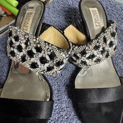 Black And Silver Sandal