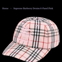 Supreme X Burberry Hat Pink Hypetreasures