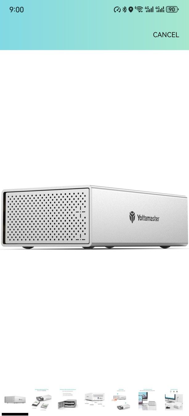 Yottamaster 2 Bay External Hard Drive Enclosure, Aluminum USB3.0