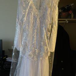 White 2 Piece Night ‏Gown 