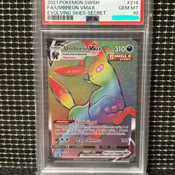 Rainbow Rare Full Art Umbreon VMAX PSA 10
