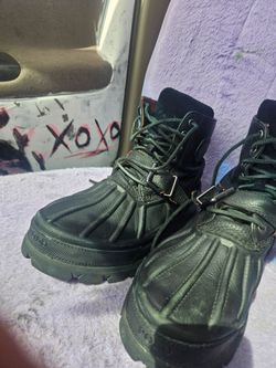 Black Polo Ralph Lauren Motocycle Boots SIZE 11