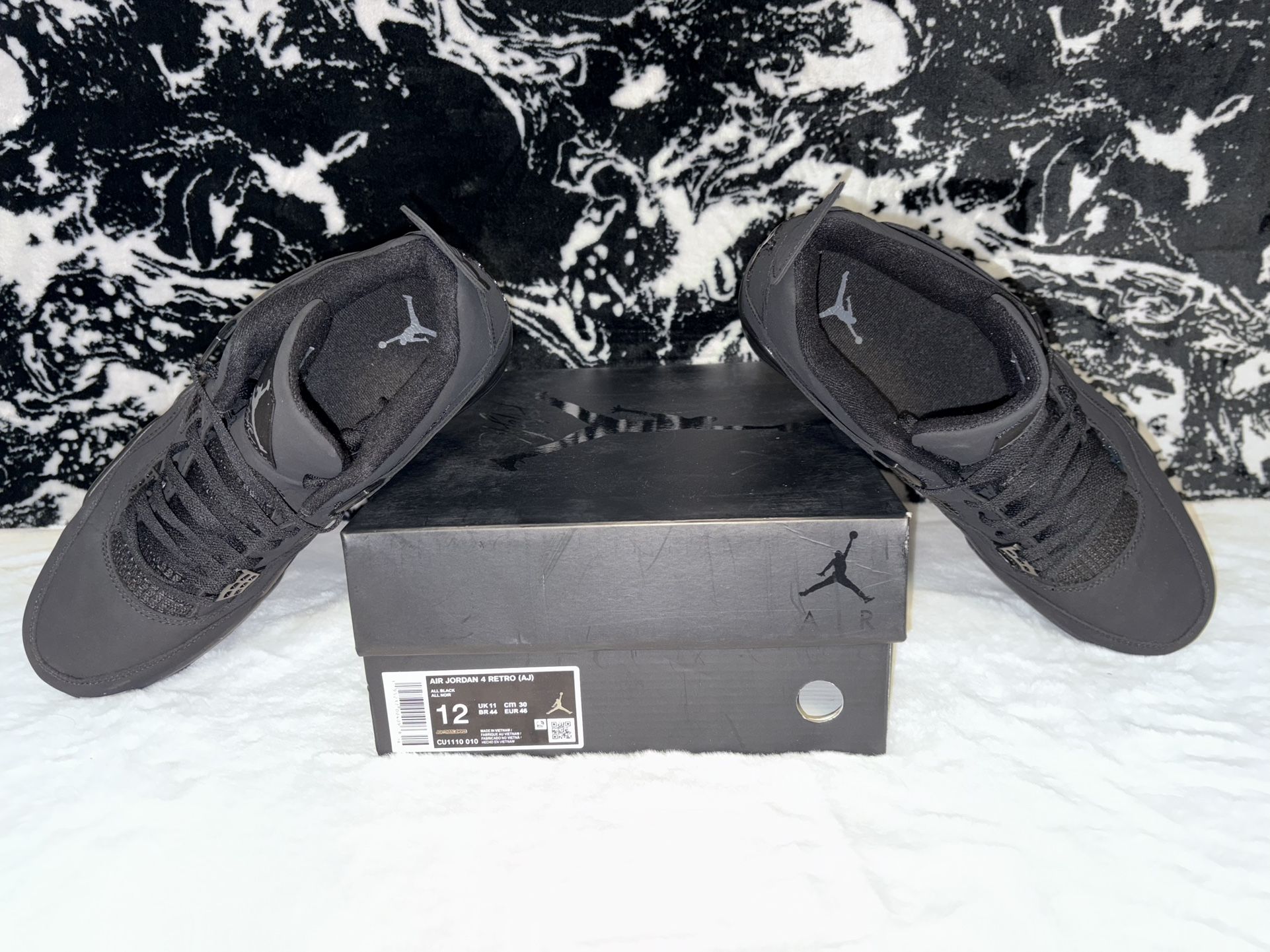 NEW 12 Men JORDAN Black Cat CU1110 010