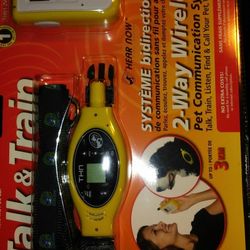 Talk and train dog collar