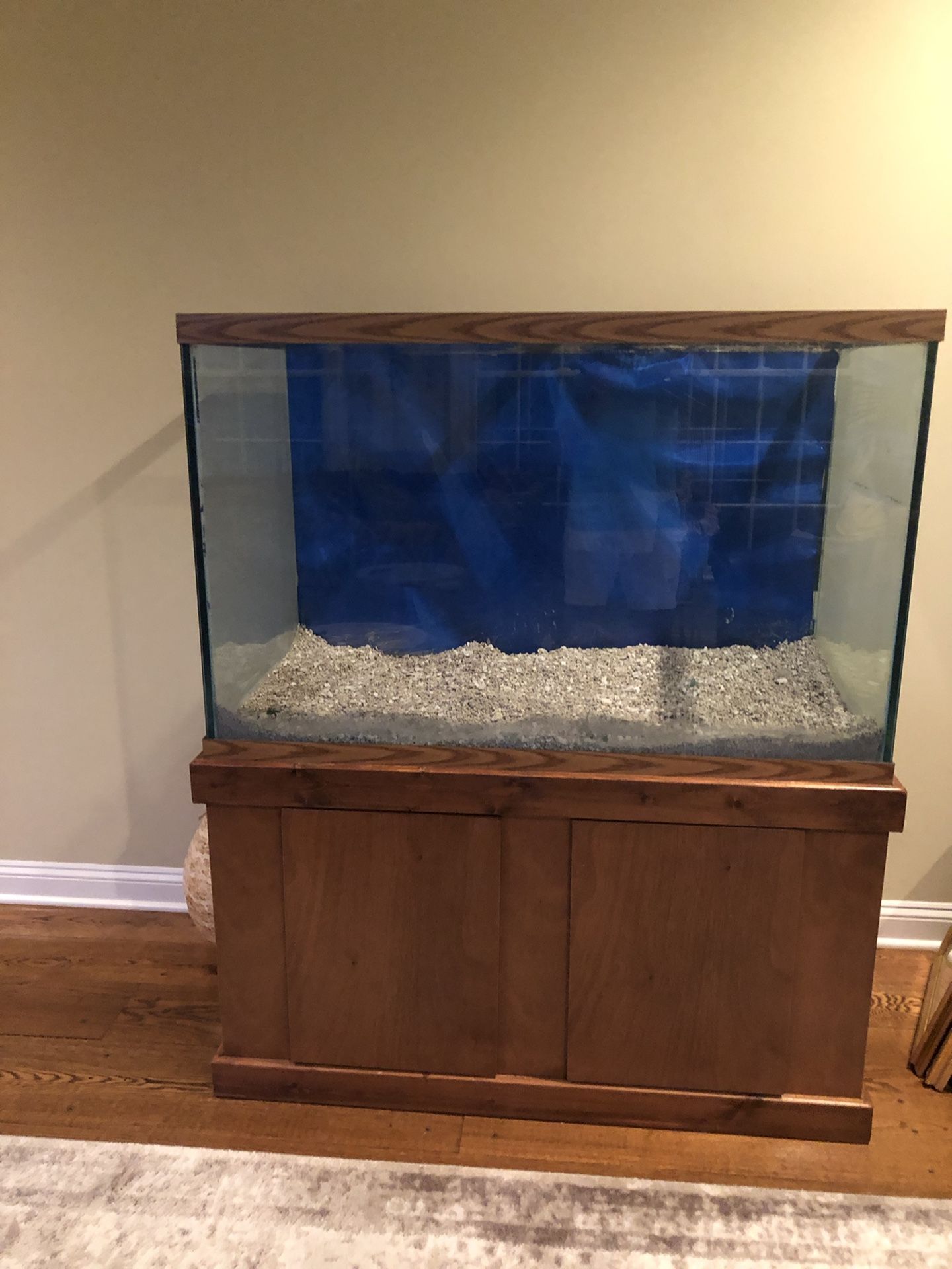 150 Gallon Tank , Hood , Wet Dry Filter, Heater, And Supplies