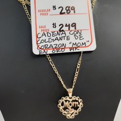 CADENA Y COLGANTE ORO 14K 