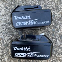 Makita 5.0ah Batteries Set Of 2