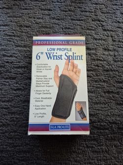 Low profile 6 inch wrist splint large left hand