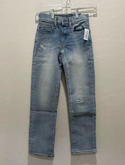 NWT Boys Old Navy Karate Slim Distressed Blue Jeans Size 8 Adjustable Waist