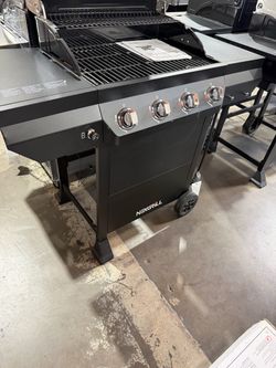 Nexgrill 4-Burner Propane Gas Grill in Black with Stainless Steel Main Lid
