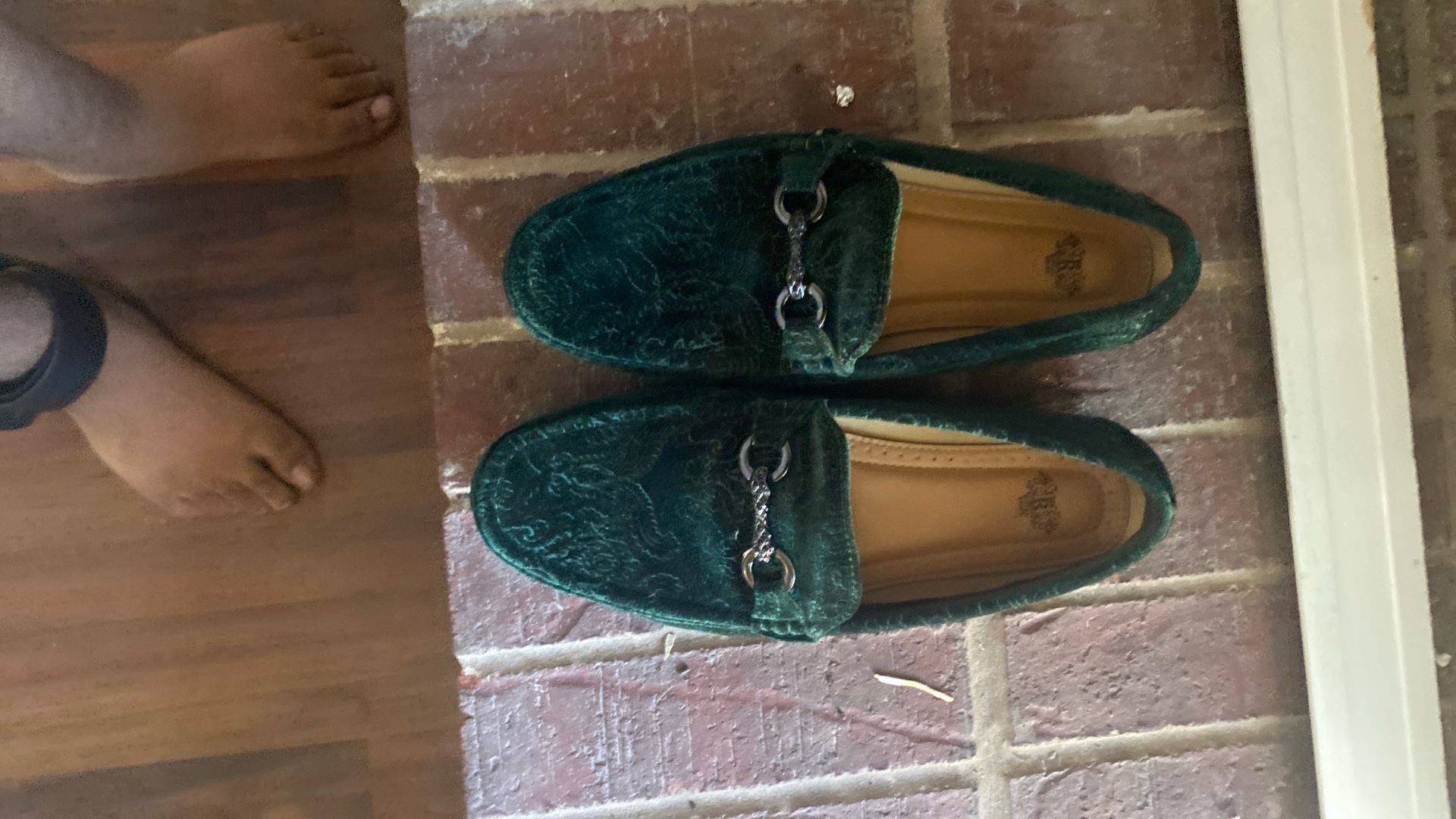 gucci Green Suede Loafers