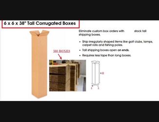 50 Moving/ Shipping boxes - closing out super cheap deal - 6”x6”x38”