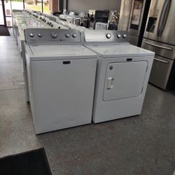 MAYTAG WASHER 4.2 AND DRYER SET POWER WASH HE AUTO SENSING DEEP WATER WASH RINSE OPTIONS 