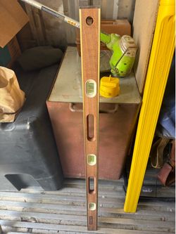 Vintage wood Stanley 48 inch mason level
