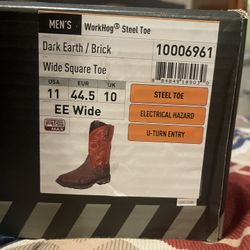 Dark Earth/ Brick Steel Toe Boots 
