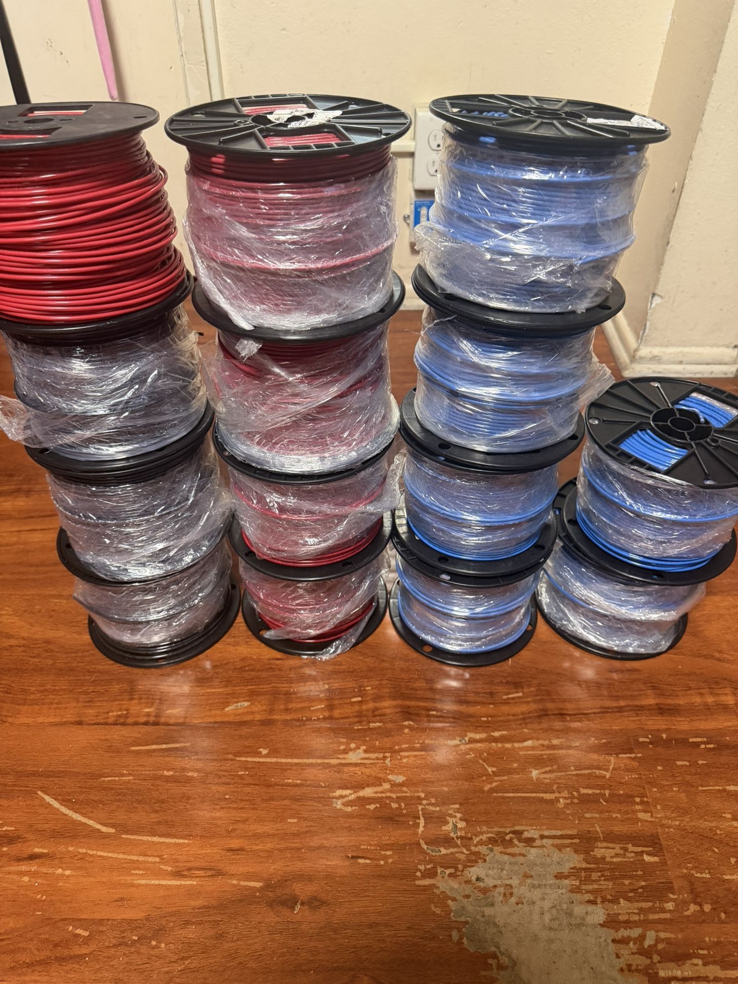 Wire #12 Solid 500 Ft Each One Black Red Blue