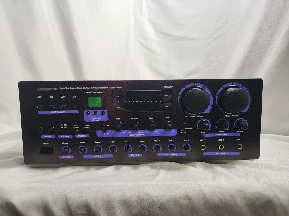 Vocopro Da-8909RV 360W Professional Digital Key Control Mixing Amplifier w/Vocal Enhancer