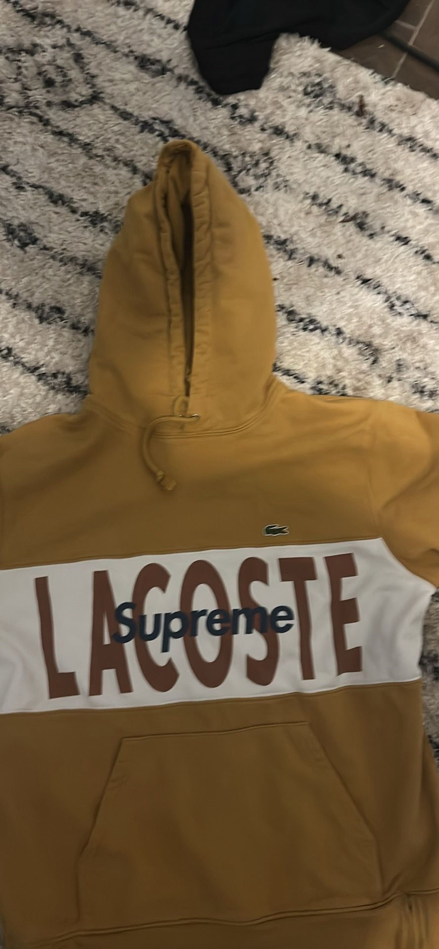 Lacoste c supreme gold hoodie