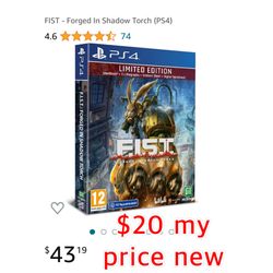 F.I.S.T Game New For PS4 $20