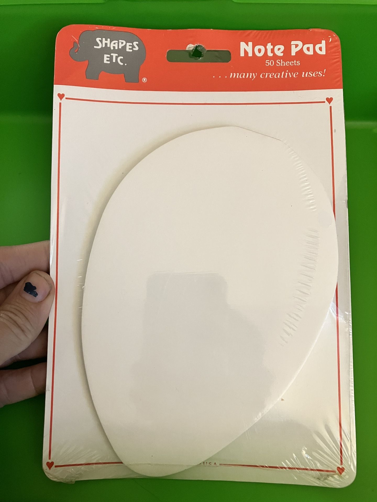 Vintage Shapes Etc Easter Farm Egg Note Pad