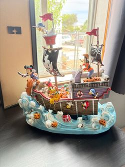 Disney Mickey Mouse Halloween Pirate Ship Figurine