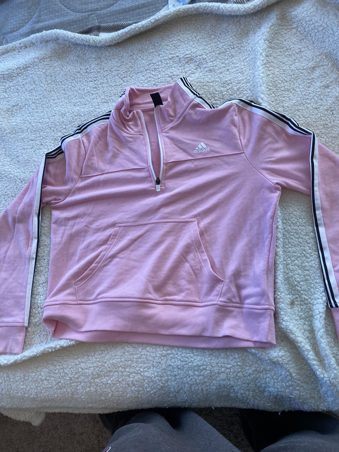 Pink Adidas 1/4 Zip Jacket