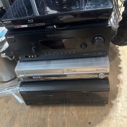 Multiple Different DVD Players Receivers And  All 