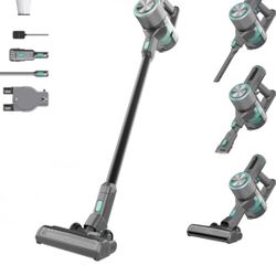 Wyze Cordless Vacuum Cleaner with 24Kpa Powerful Suction, Lightweight Stick with HEPA Filter, 450W Powerful Brushless Motor , 50mins Runtime for Home 