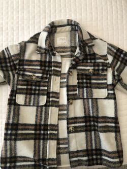 Zara Girls Plaid Shacket Size 9