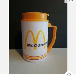 1987 Vintage Yellow Mcdonalds Coca Cola Cup