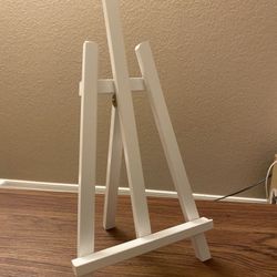 15.5" White Wood Tabletop Display Easel