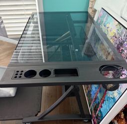Glass drafting table desk for artists and designers